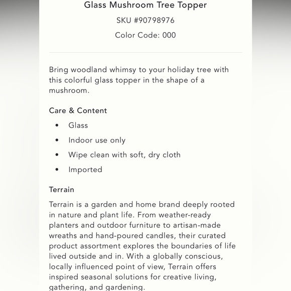 Glass Mushroom Tree Topper - Picture 3 of 7